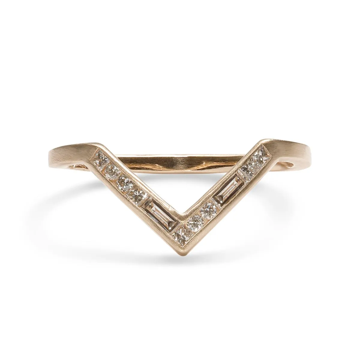 Discount Betsy & Iya Altus 14k Gold Chevron Stacking Ring