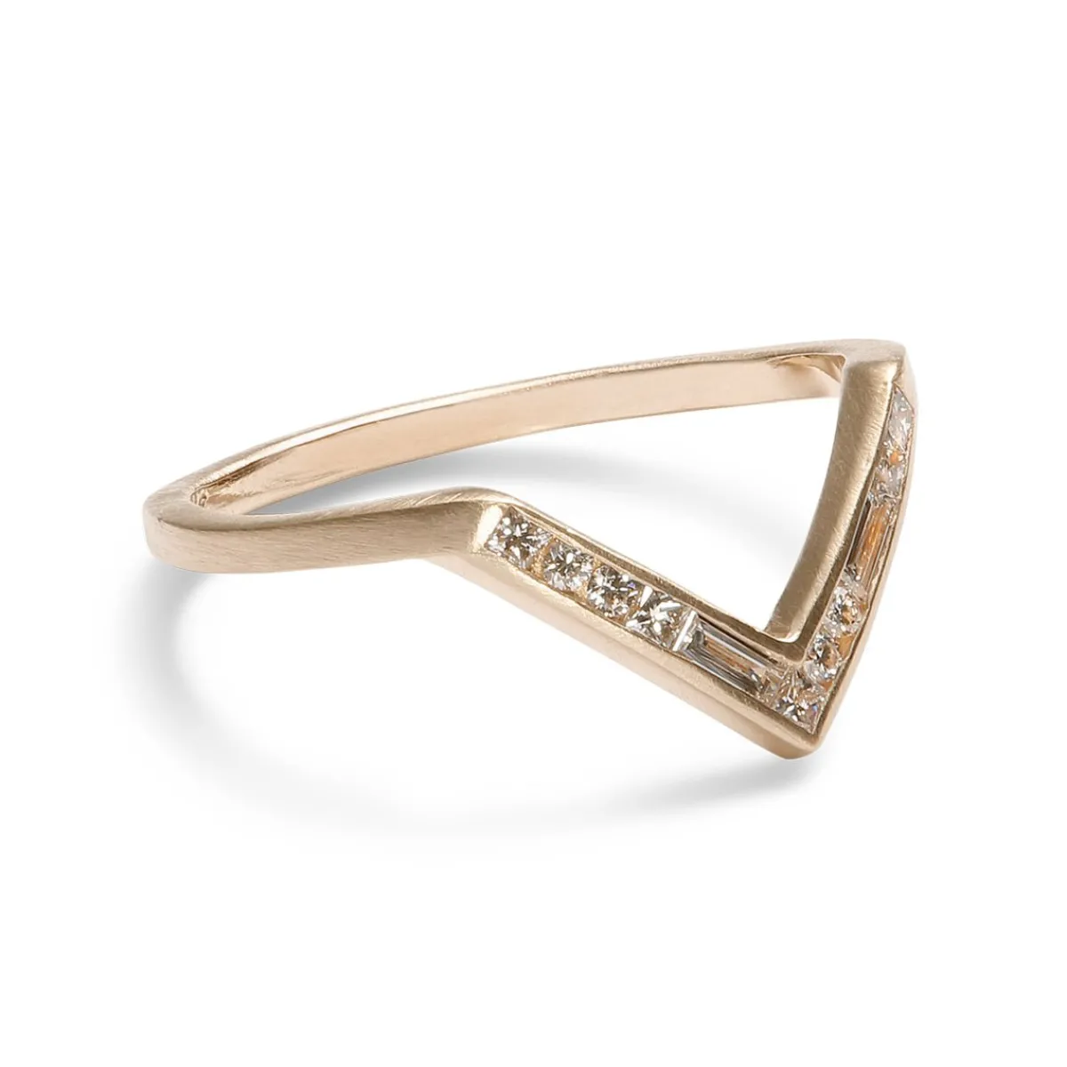 Discount Betsy & Iya Altus 14k Gold Chevron Stacking Ring
