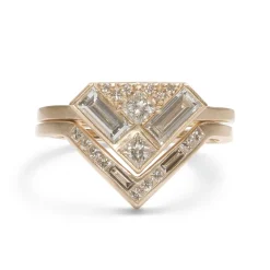 Discount Betsy & Iya Altus 14k Gold Chevron Stacking Ring
