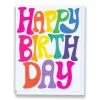 New Betsy & Iya Bubble Rainbow Letters Birthday Card