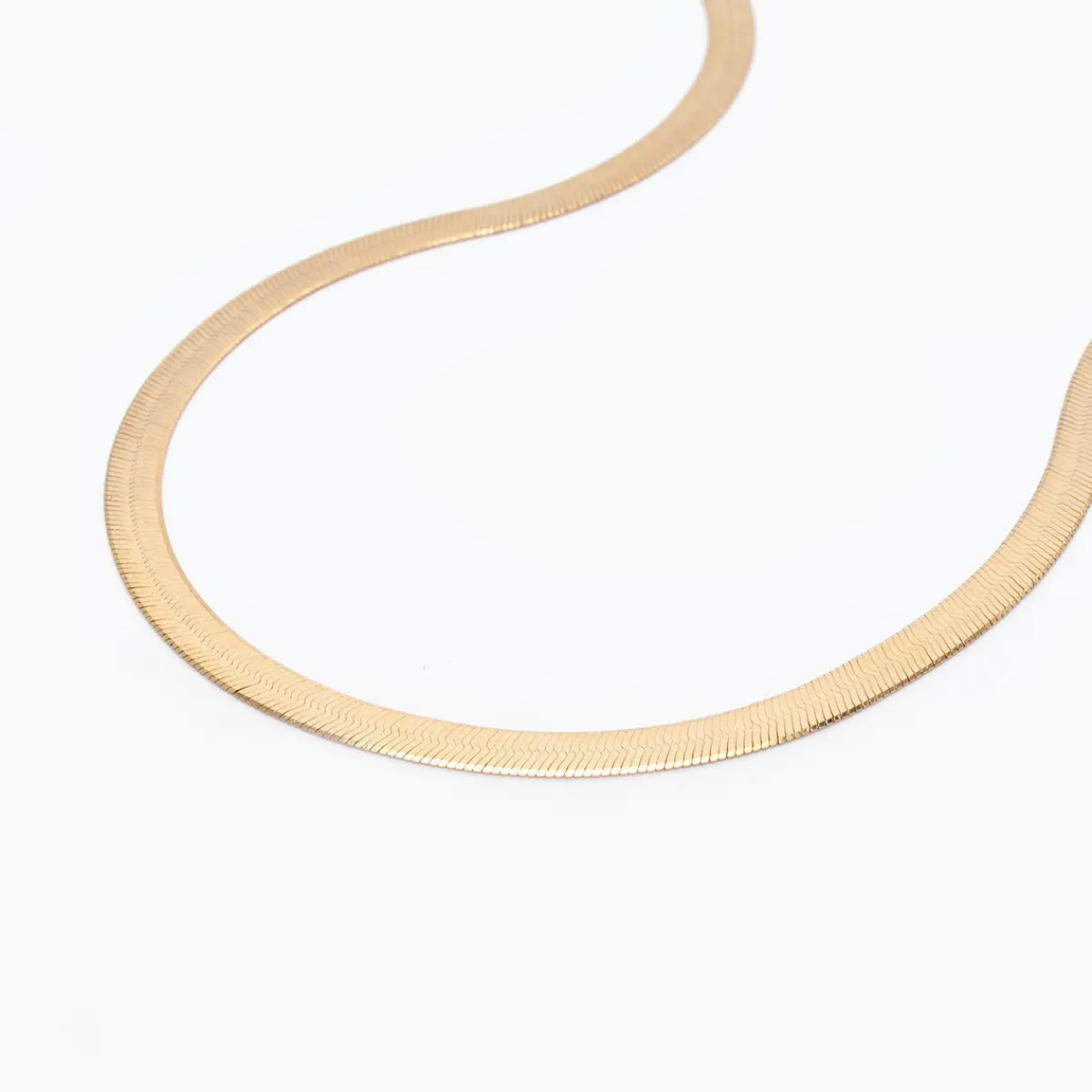New Betsy & Iya Classic Herringbone Chain Necklace