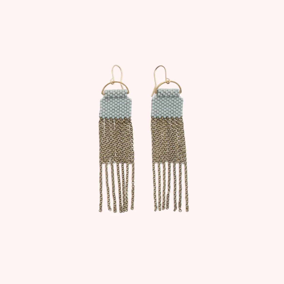 Best Betsy & Iya Curtain Earrings in Blue Grey