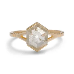 Fashion Betsy & Iya Dea Ring - Hexagon Salt & Pepper Diamond Ring