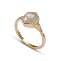 Fashion Betsy & Iya Dea Ring - Hexagon Salt & Pepper Diamond Ring