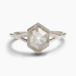 Fashion Betsy & Iya Dea Ring - Hexagon Salt & Pepper Diamond Ring