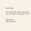 Online Betsy & Iya Dear Noah / Sincerely the Unicorns Card
