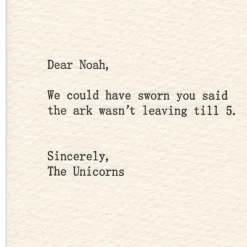 Online Betsy & Iya Dear Noah / Sincerely the Unicorns Card