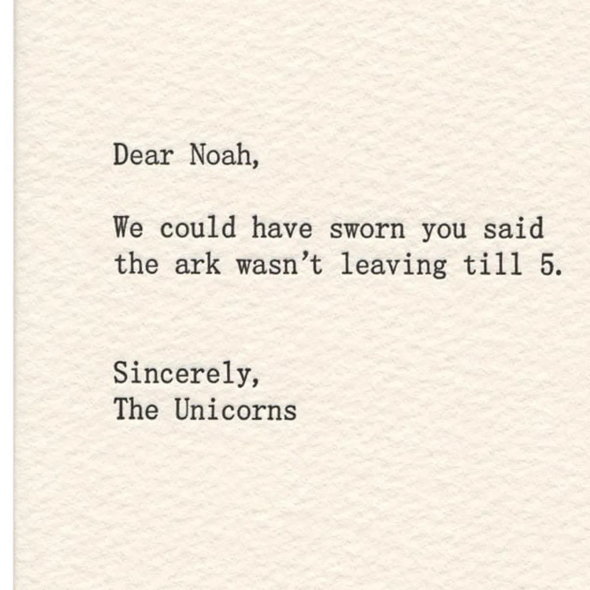 Online Betsy & Iya Dear Noah / Sincerely the Unicorns Card