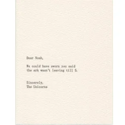 Online Betsy & Iya Dear Noah / Sincerely the Unicorns Card