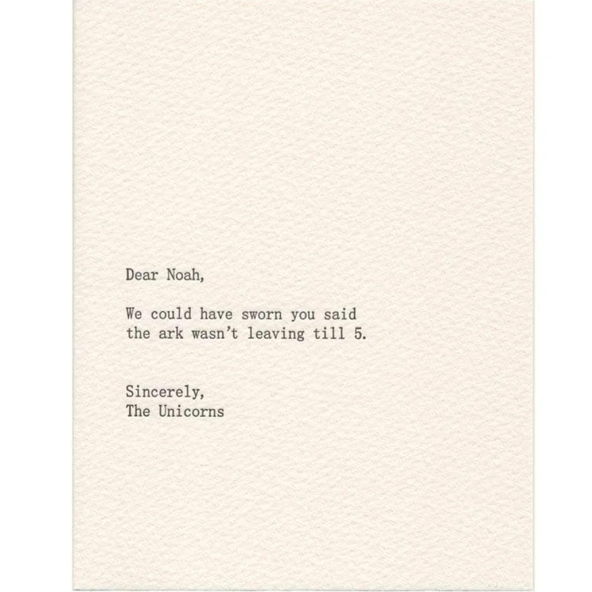 Online Betsy & Iya Dear Noah / Sincerely the Unicorns Card