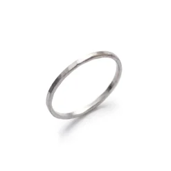 Best Betsy & Iya Faceted Sterling Silver stacker ring