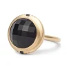 New Betsy & Iya Flos Ring - Black Jasper