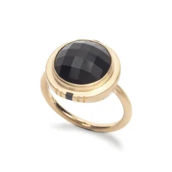 New Betsy & Iya Flos Ring - Black Jasper
