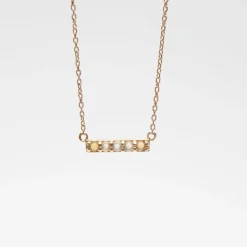 Discount Betsy & Iya Gemstone Bar Necklace