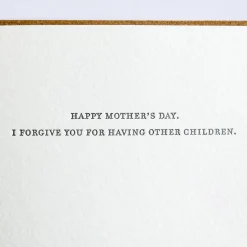 Clearance Betsy & Iya I Forgive you for Having Other Children Mother's Day Card