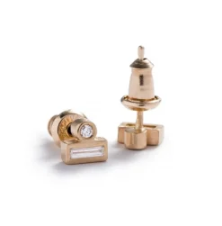 Hot Betsy & Iya Ipsum 14k Gold Diamond Stud Earrings