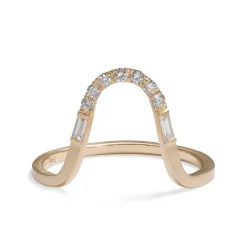 Clearance Betsy & Iya Levo 14k Gold Diamond Stacking Ring