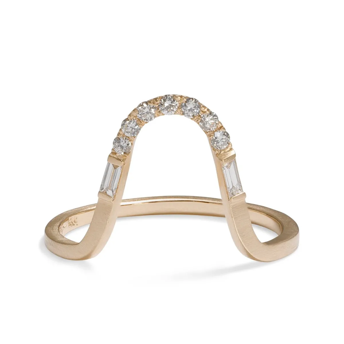 Clearance Betsy & Iya Levo 14k Gold Diamond Stacking Ring