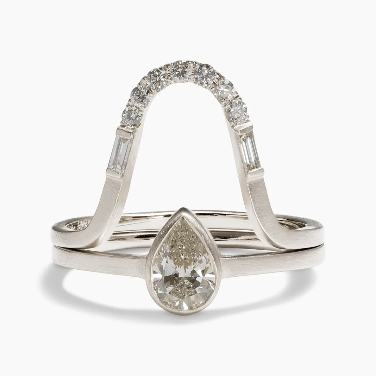 Clearance Betsy & Iya Levo 14k Gold Diamond Stacking Ring