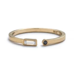 Hot Betsy & Iya Manus Ring - Black & White Diamonds