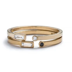 Hot Betsy & Iya Manus Ring - Black & White Diamonds