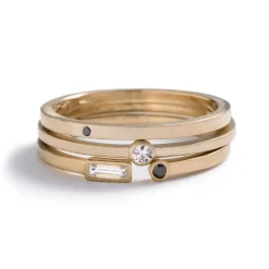 Hot Betsy & Iya Manus Ring - Black & White Diamonds