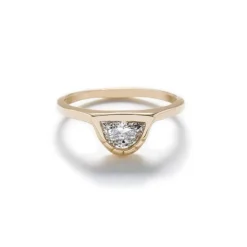 Online Betsy & Iya Omnia Ring - Half-Moon Diamond in 14k Gold