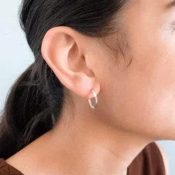Online Betsy & Iya Recast Koa hoop earrings - Mini