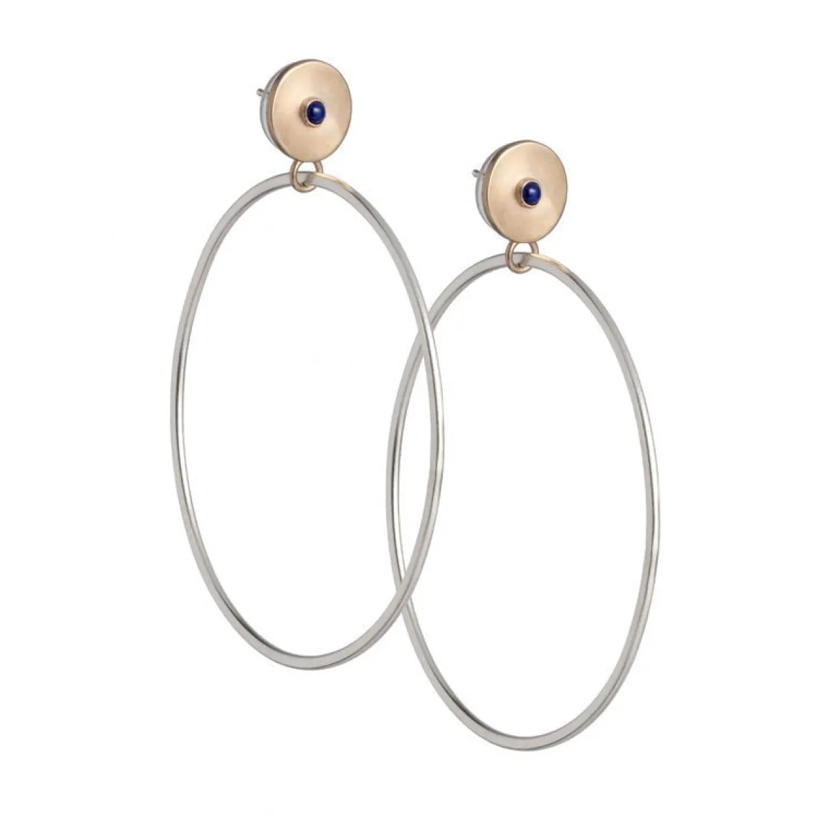 Online Betsy & Iya Recast Unda hoop earrings