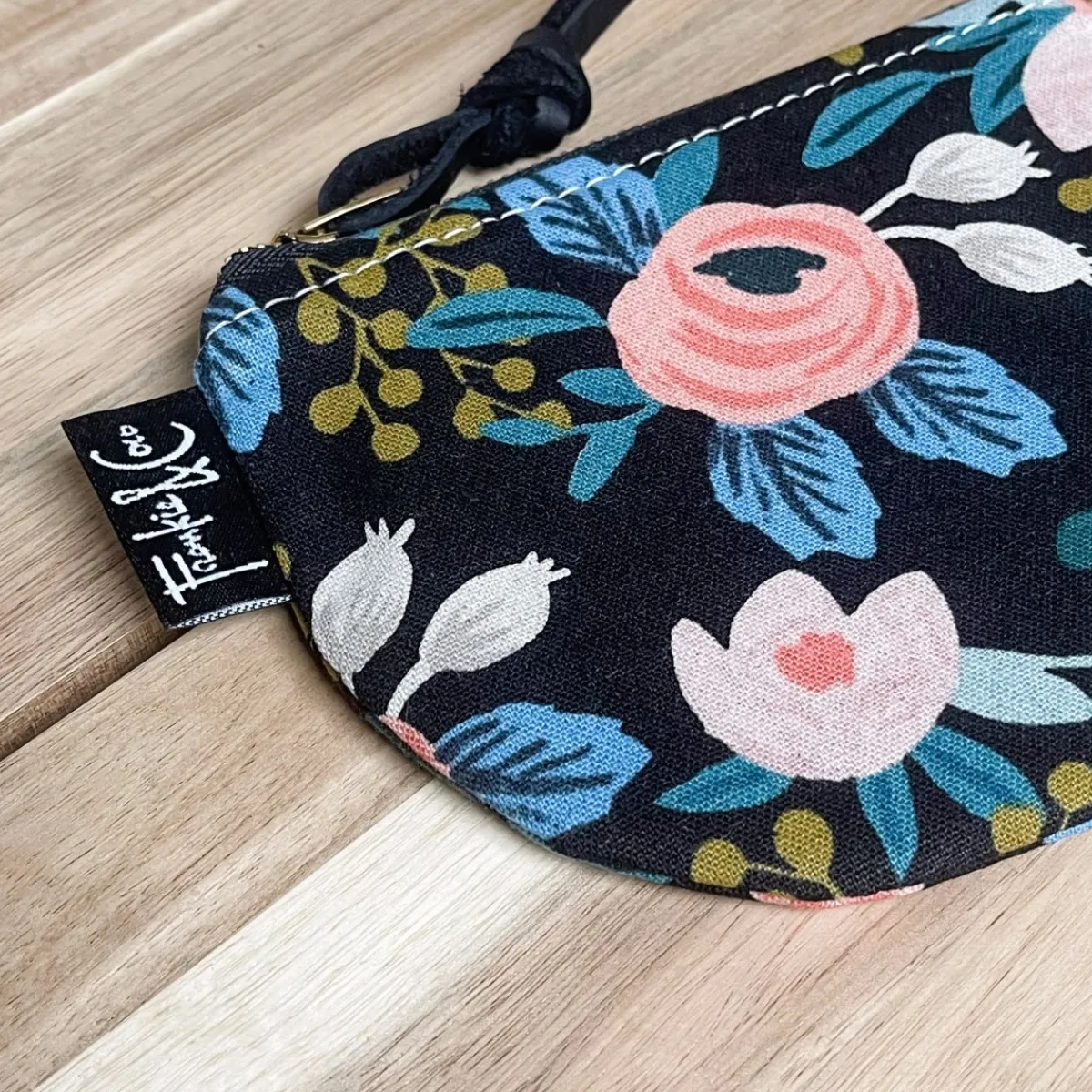 Best Betsy & Iya Richmond Half Moon Pouch in Dark Roses