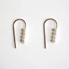 Best Betsy & Iya Short Arc Threader Earrings with Multiple Small Pearls