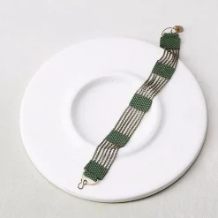 Hot Betsy & Iya Silo Bracelet in Moss Green
