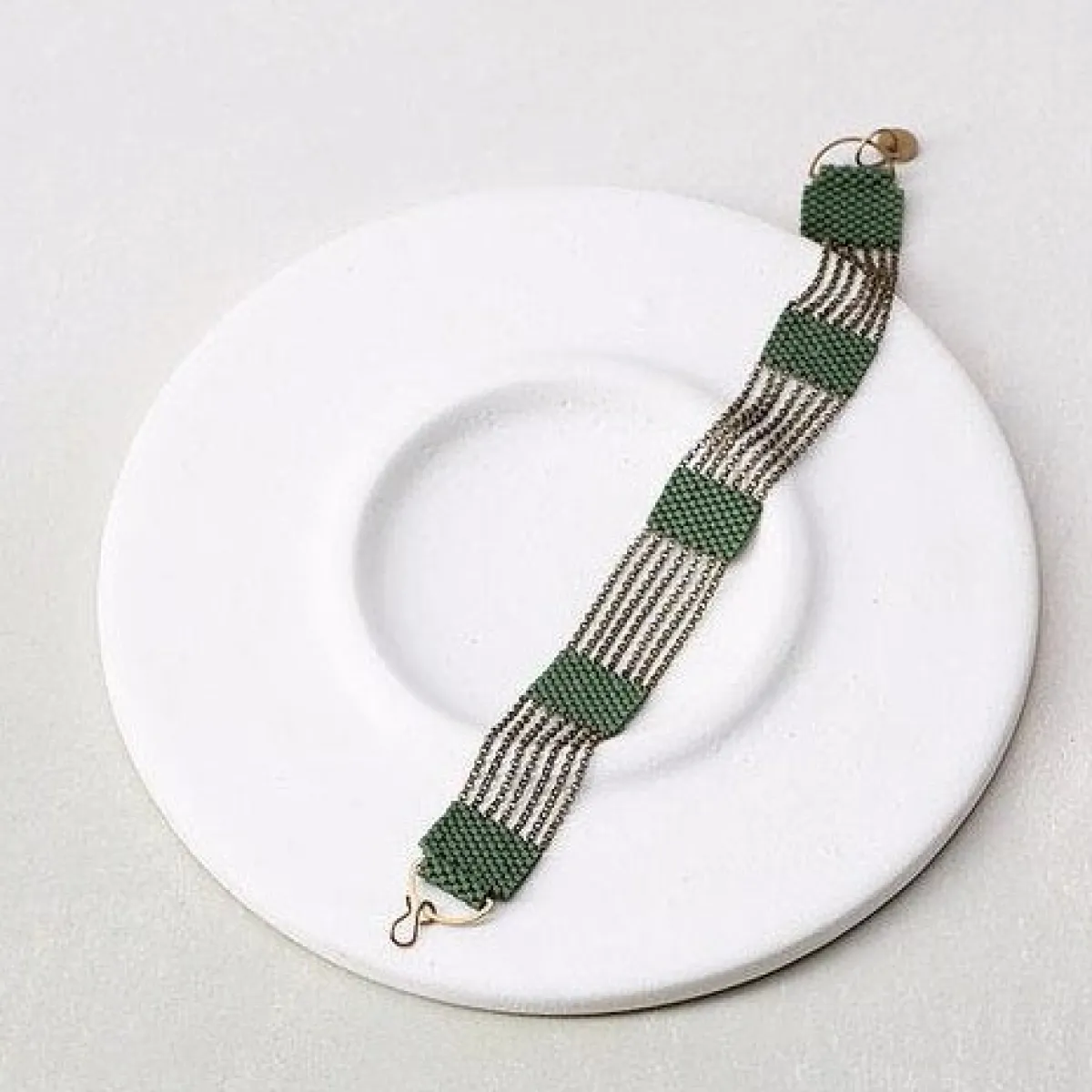 Hot Betsy & Iya Silo Bracelet in Moss Green