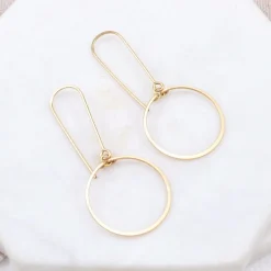 Fashion Betsy & Iya Single Circle Earrings in Gold