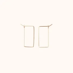 Outlet Betsy & Iya Small Rectangle Hoop Earrings