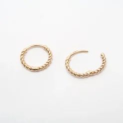 Best Betsy & Iya Small Rope Hinged Hoop Earrings