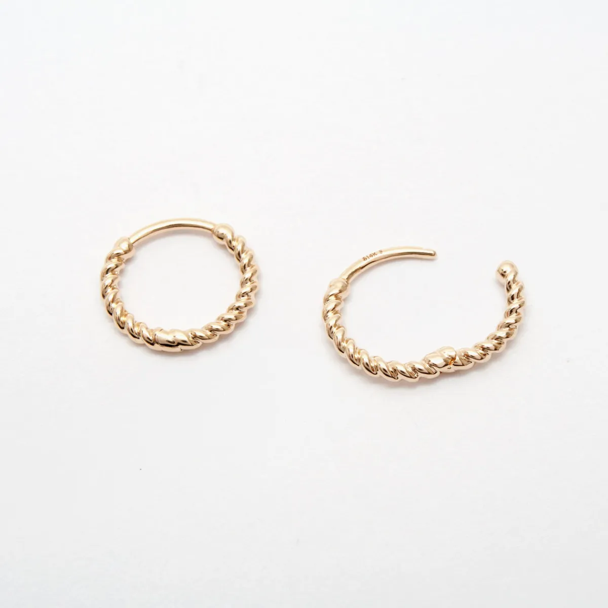 Best Betsy & Iya Small Rope Hinged Hoop Earrings