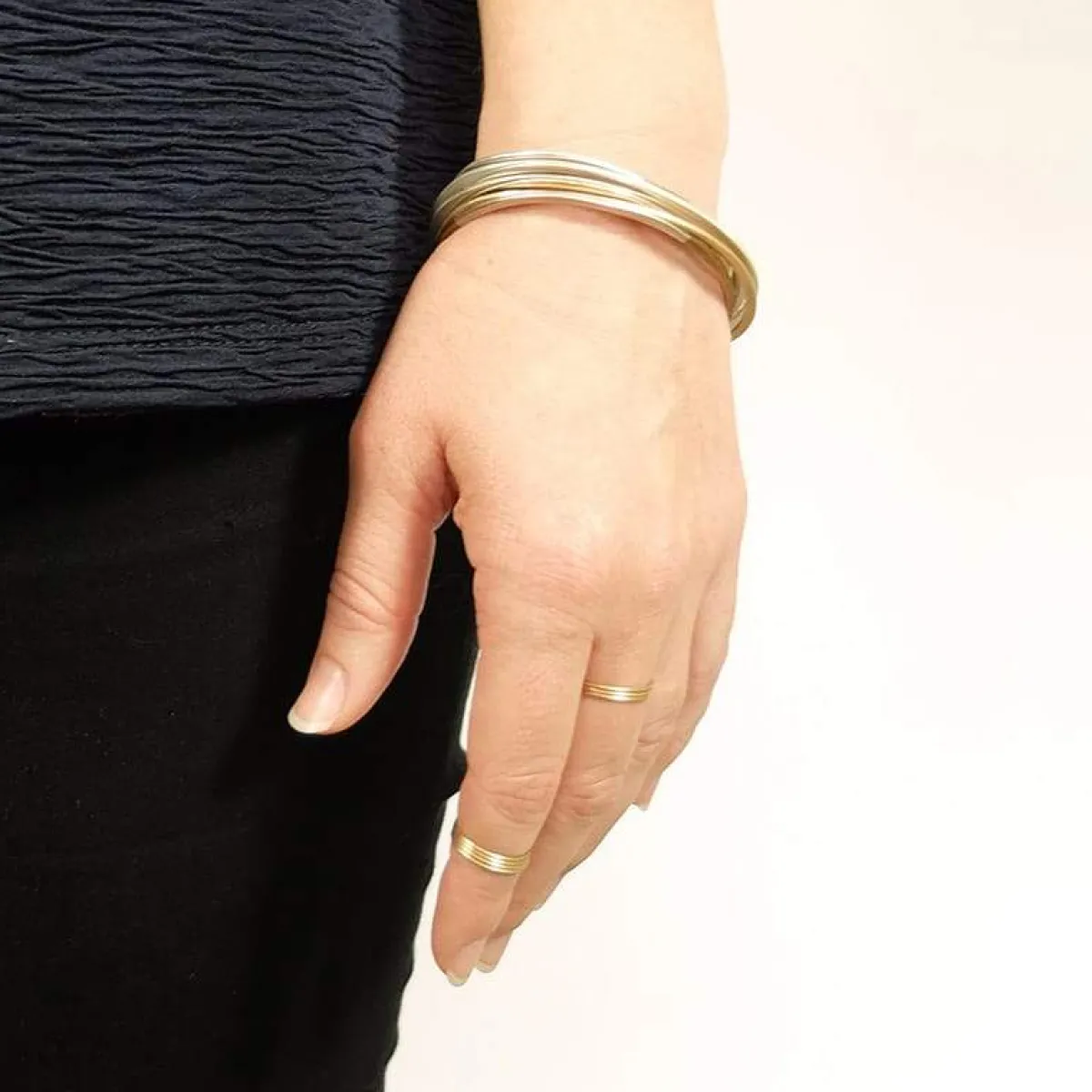 Hot Betsy & Iya Smooth Gold-filled stacker ring