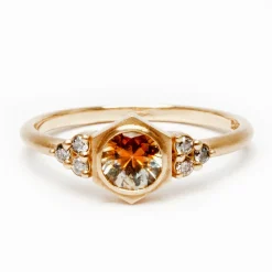 Sale Betsy & Iya Sol ring - Kaleidoscope Sapphire/Salt & Pepper Diamonds