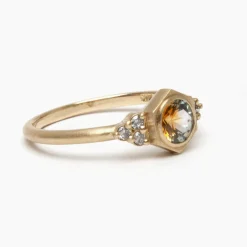 Sale Betsy & Iya Sol ring - Kaleidoscope Sapphire/Salt & Pepper Diamonds
