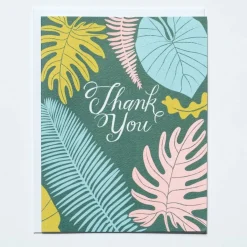 Fashion Betsy & Iya Tropical Leaves "Thank You" Card