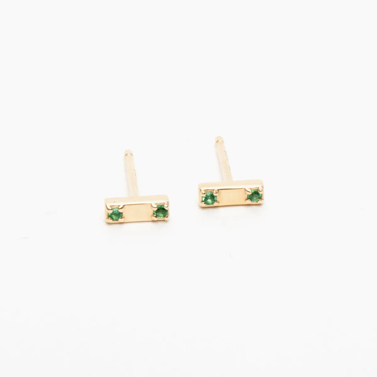 Fashion Betsy & Iya Two Stone Bar Stud Earrings