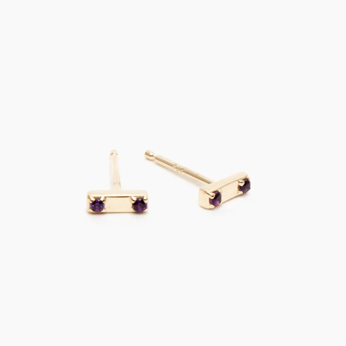 Fashion Betsy & Iya Two Stone Bar Stud Earrings