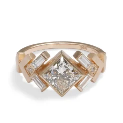 Outlet Betsy & Iya Uro Ring - 14k Gold Geometric Diamond Ring