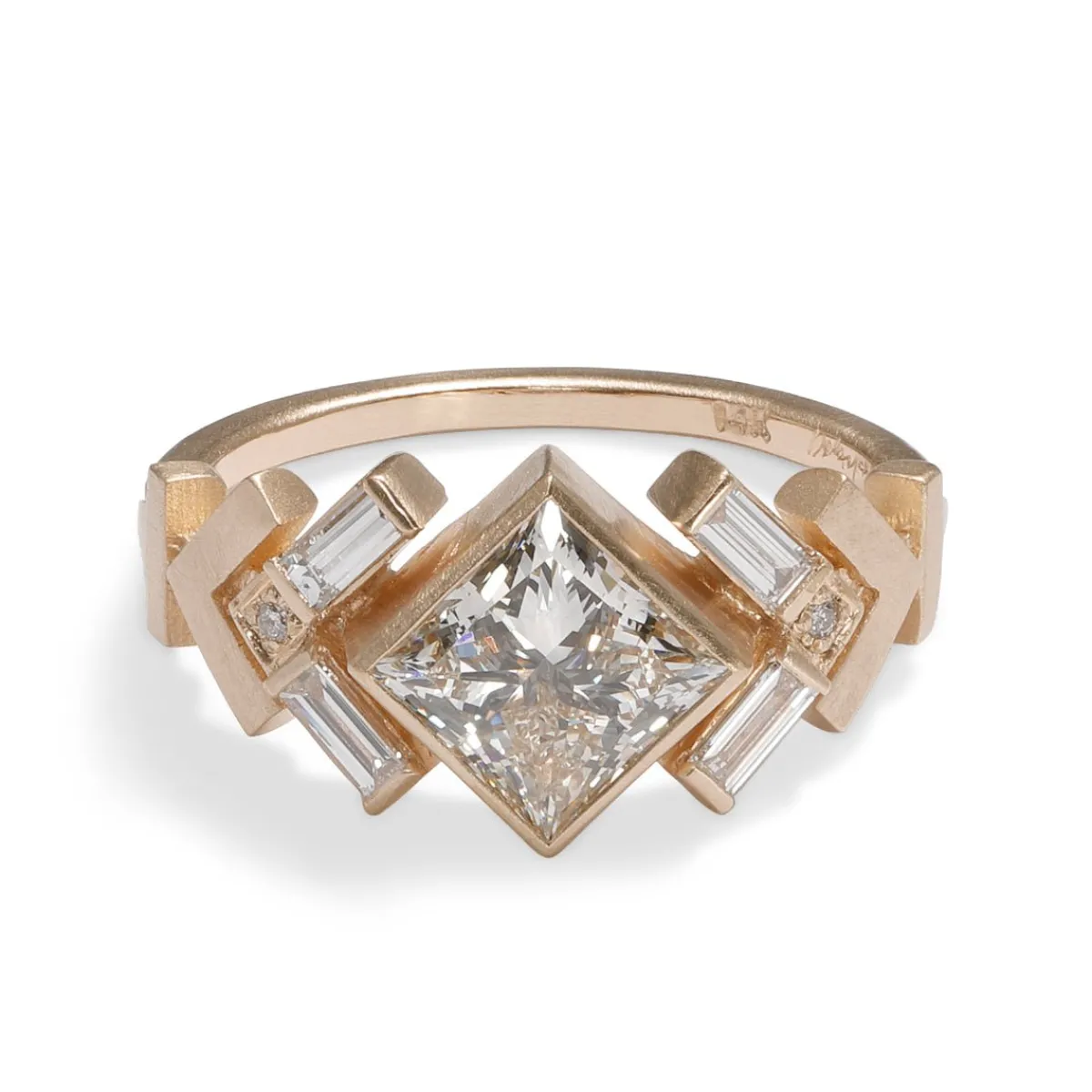 Outlet Betsy & Iya Uro Ring - 14k Gold Geometric Diamond Ring