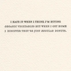 Sale Betsy & Iya Vegetables vs. Donuts Card